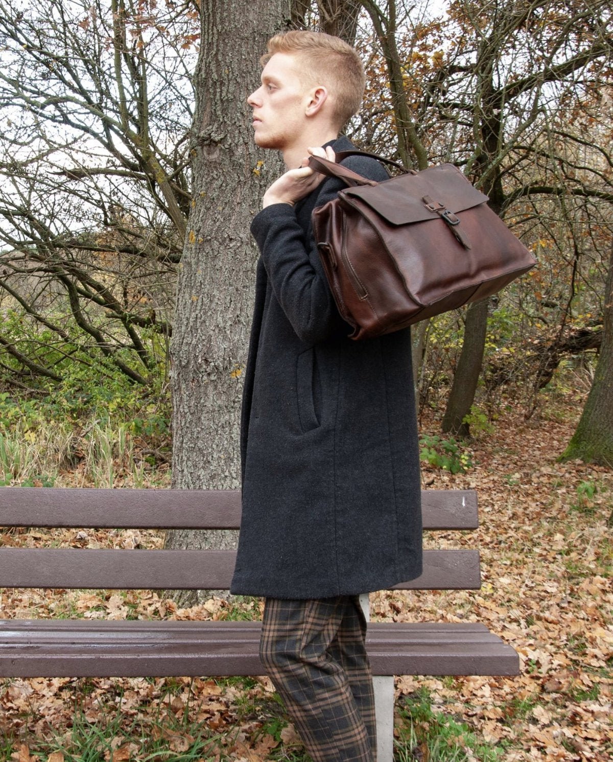 harolds-aberdeen-weekender-reisetasche-schwarz-leder-47cm image 5