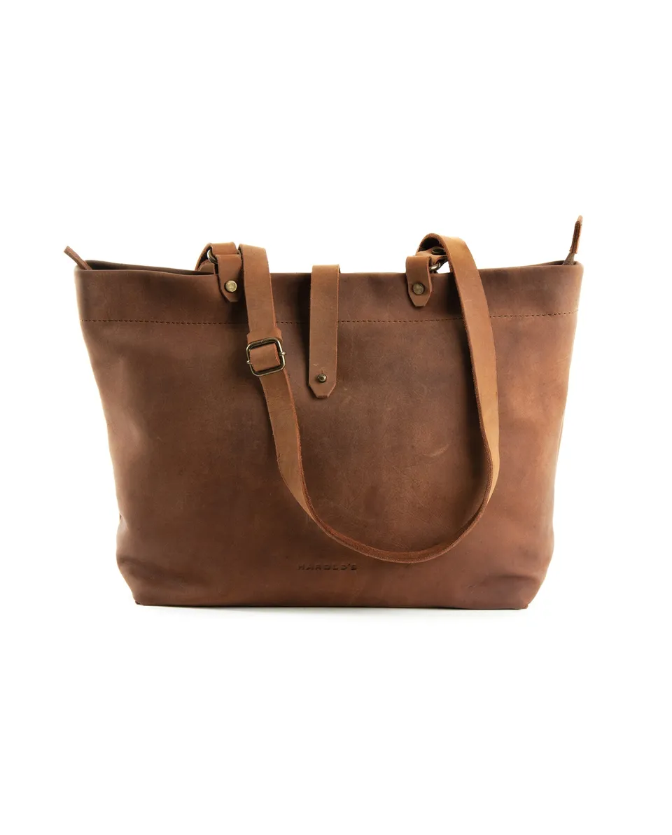 harolds-antic-shopper-einkaufstasche-natur-leder-patina image 1