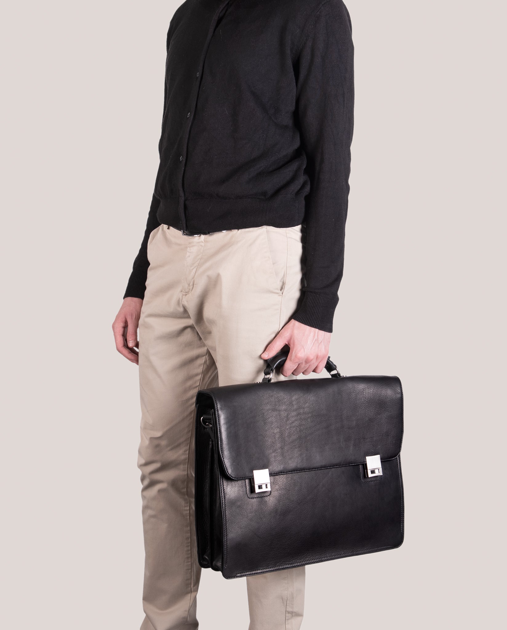 harolds-country-notebook-briefcase-aktentasche-schwarz-leder-large image 2