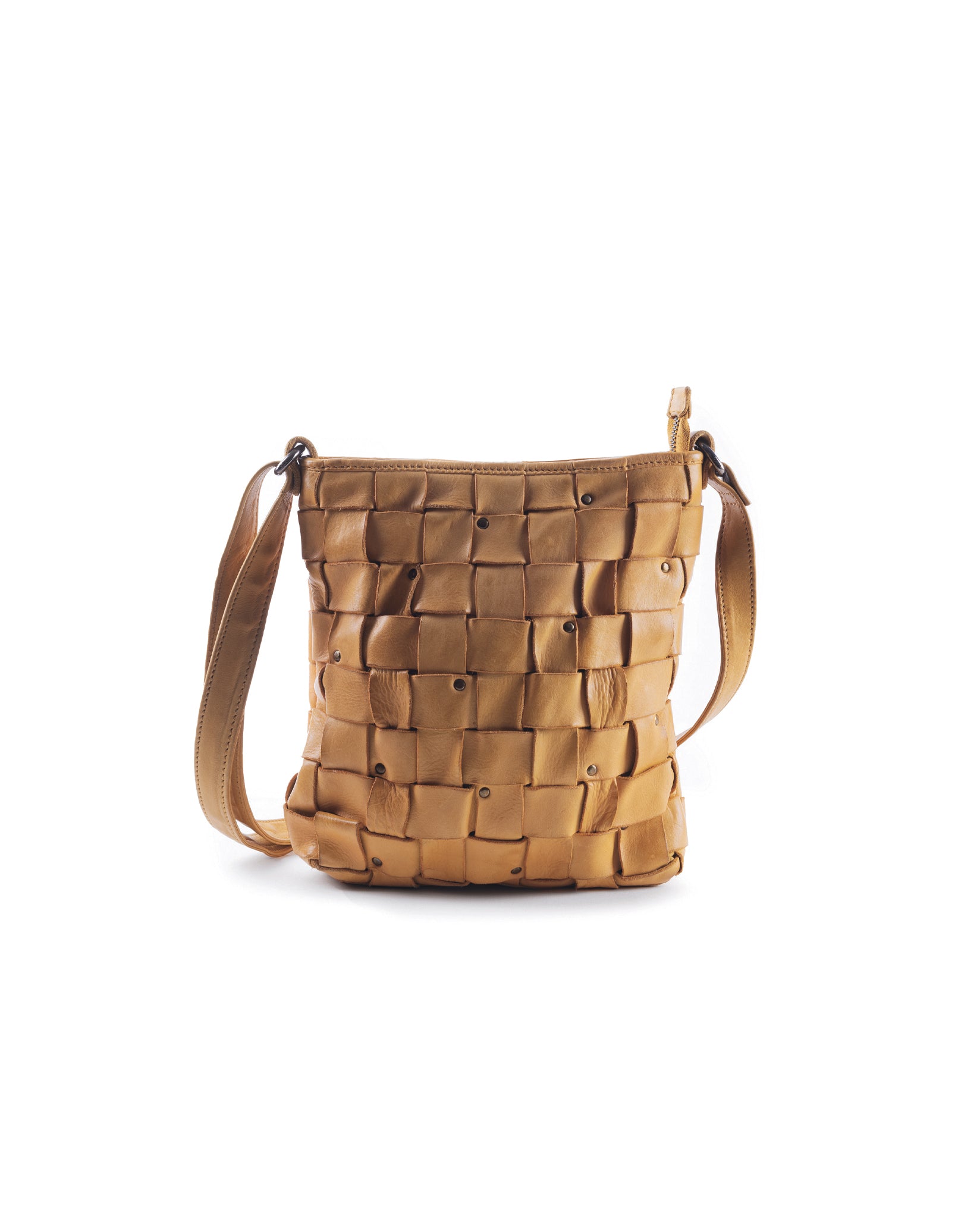 harolds-galore-braid-shopper-gelb-leder-geflochten-upend image 1