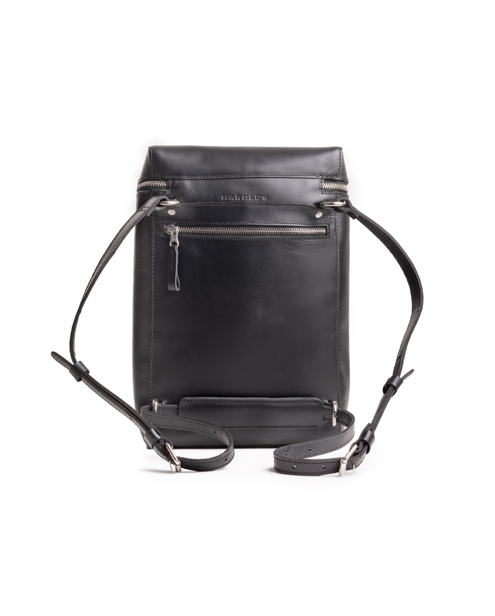 harolds-box-rucksack-schwarz-leder-wandelbar-shoulderbag image 7