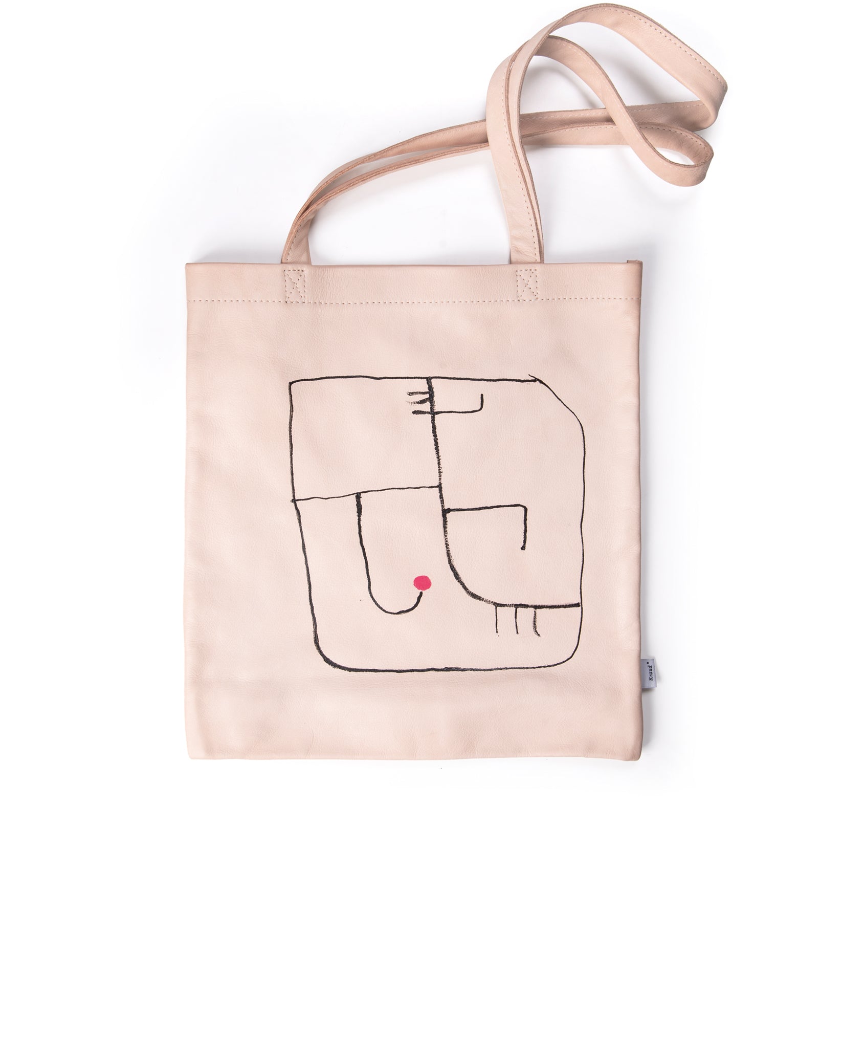 harolds-kraud-leather-fabricbag-shopper-natur1-bemalt image 3
