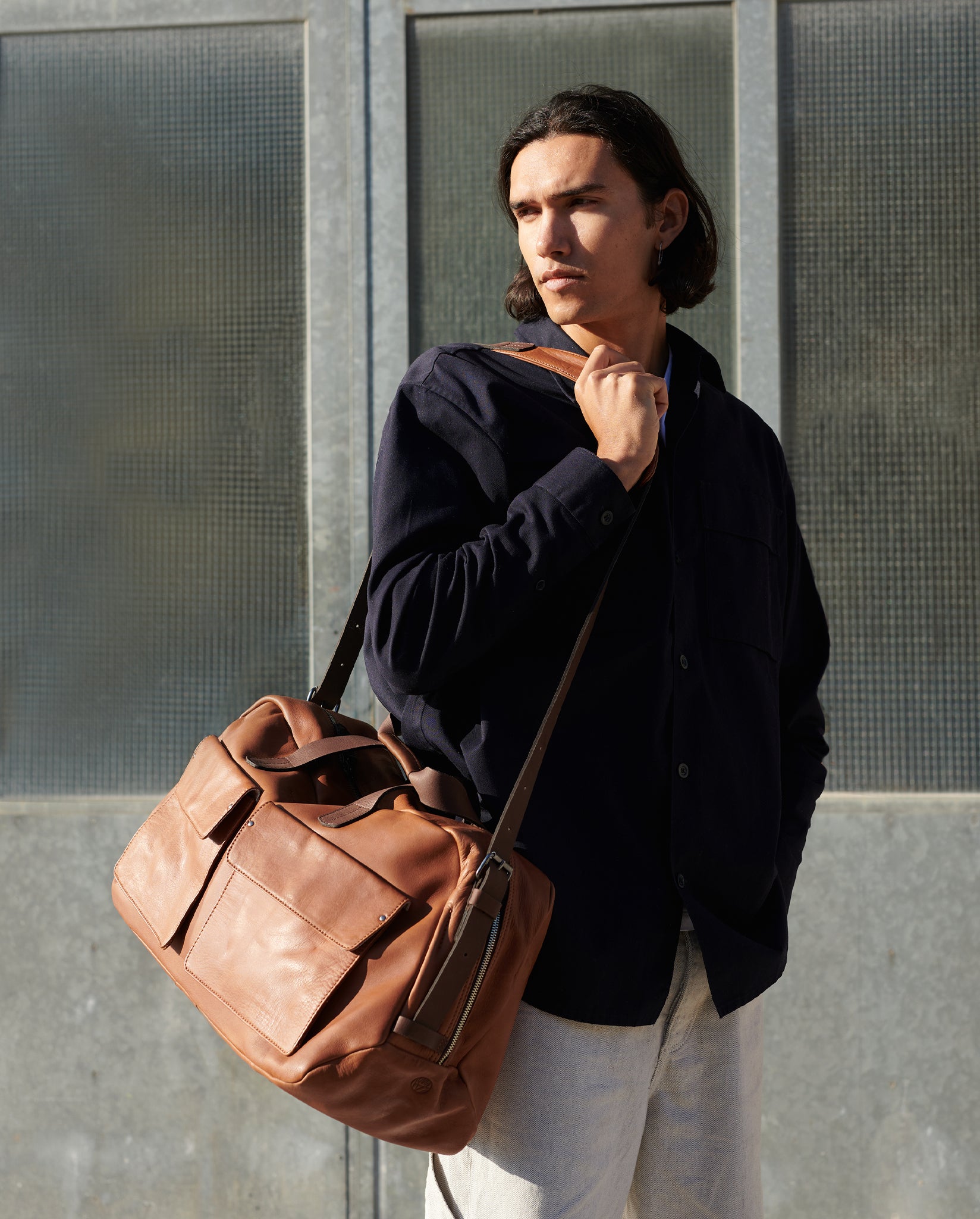 harolds-ivy-lane-travelbag-large-reisetasche-cognac-leder image 2