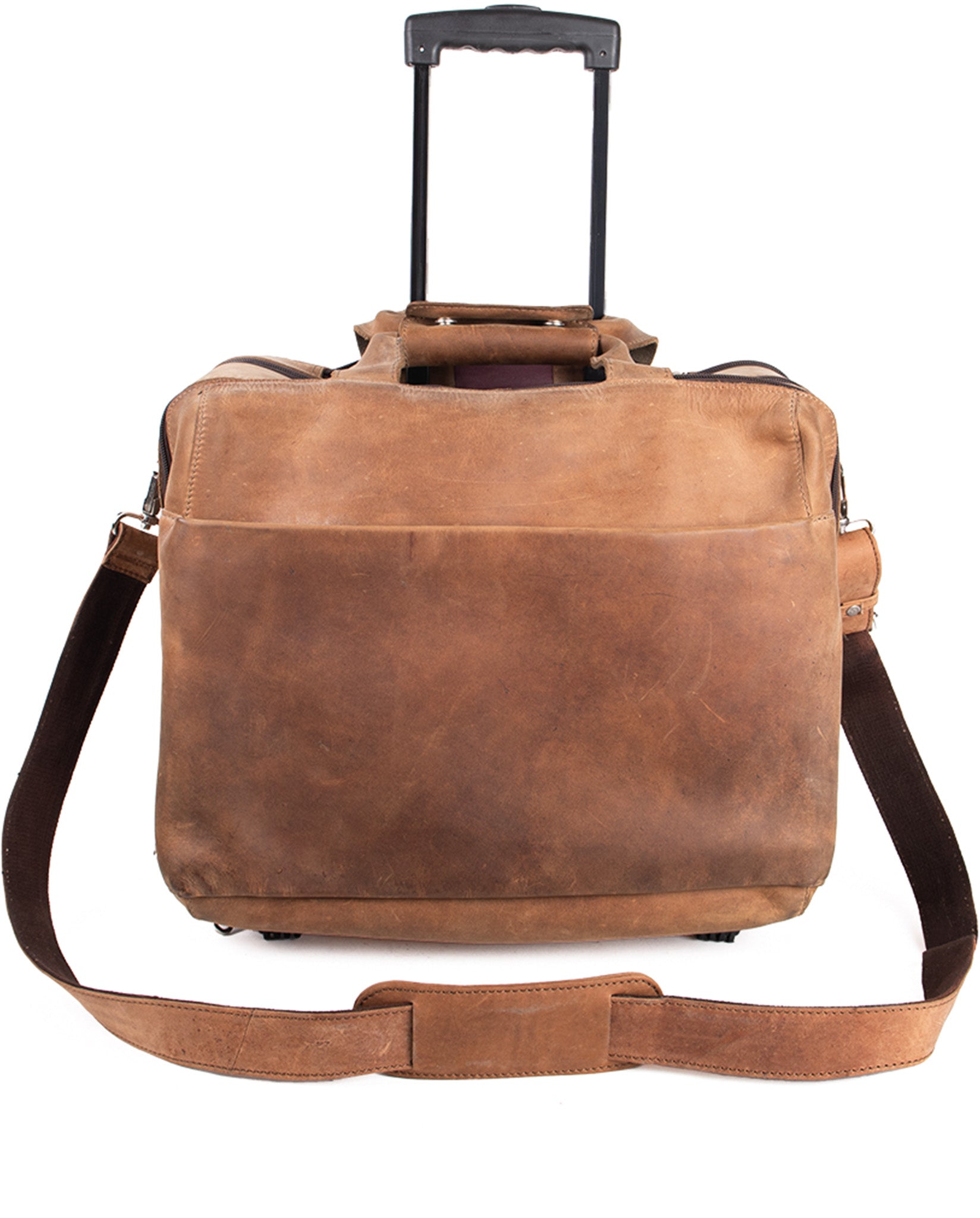harolds-antic-businesstrolley-gro-schwarz-leder-15-zoll image 1