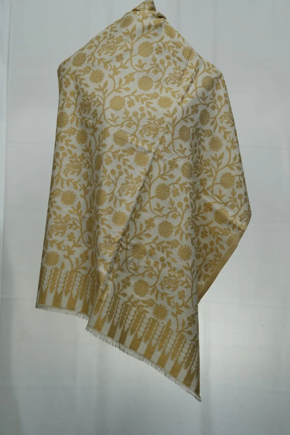 kashmir-arts-pashmina-schal-creme-gold-luxus image 1