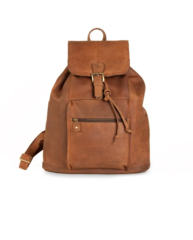 harolds-antic-rucksack-m-lederrucksack-natur-mit-rollverschluss image 1