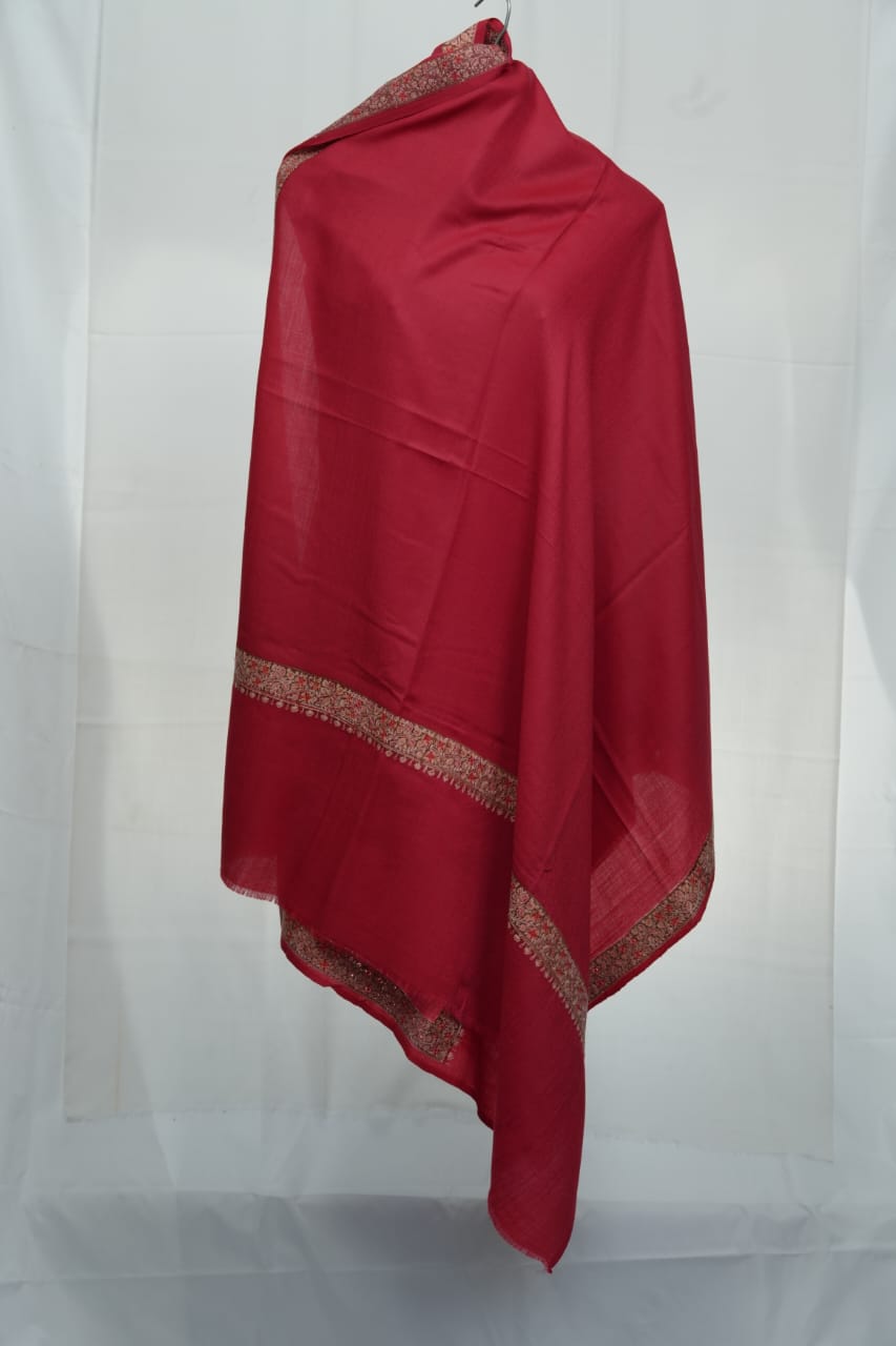 kashmir-arts-pashmina-shawls-pashmina-schal-rot-stickerei image 1