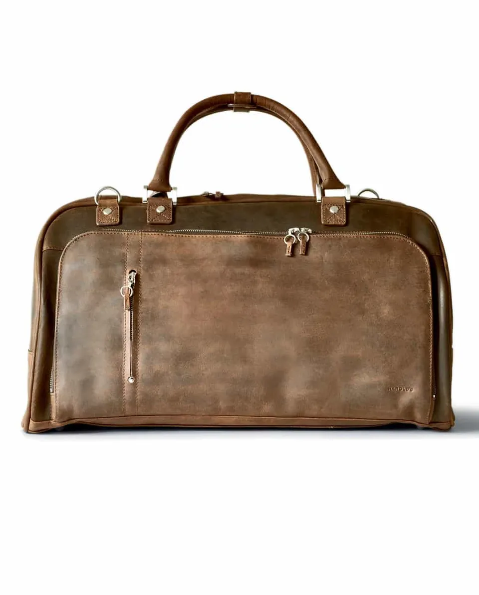 harolds-antic-travelbag-reisetasche-natur-rindleder-52cm image 1