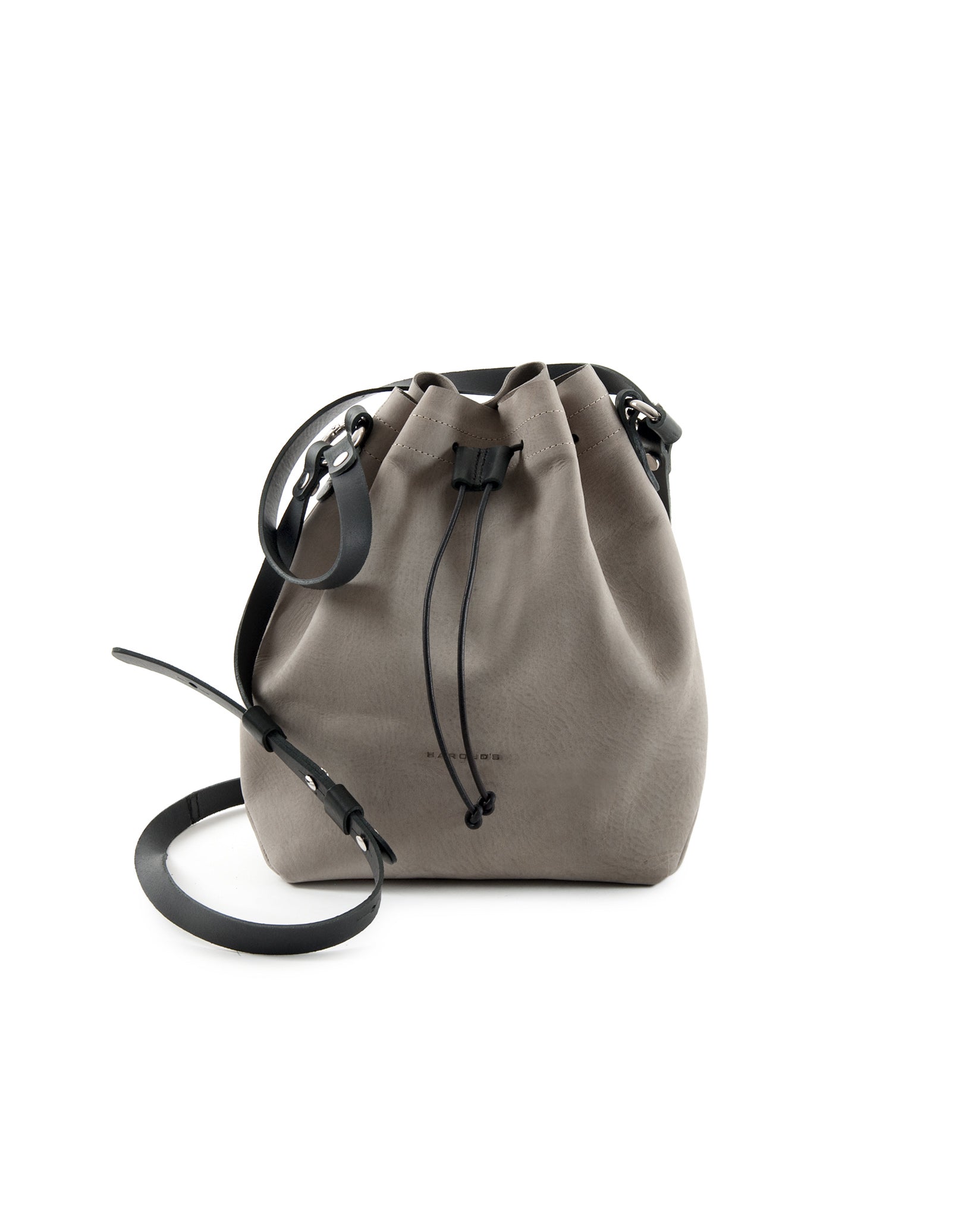 harolds-kraud-paperbag-bucketbag-handtasche-schwarz-leder image 2