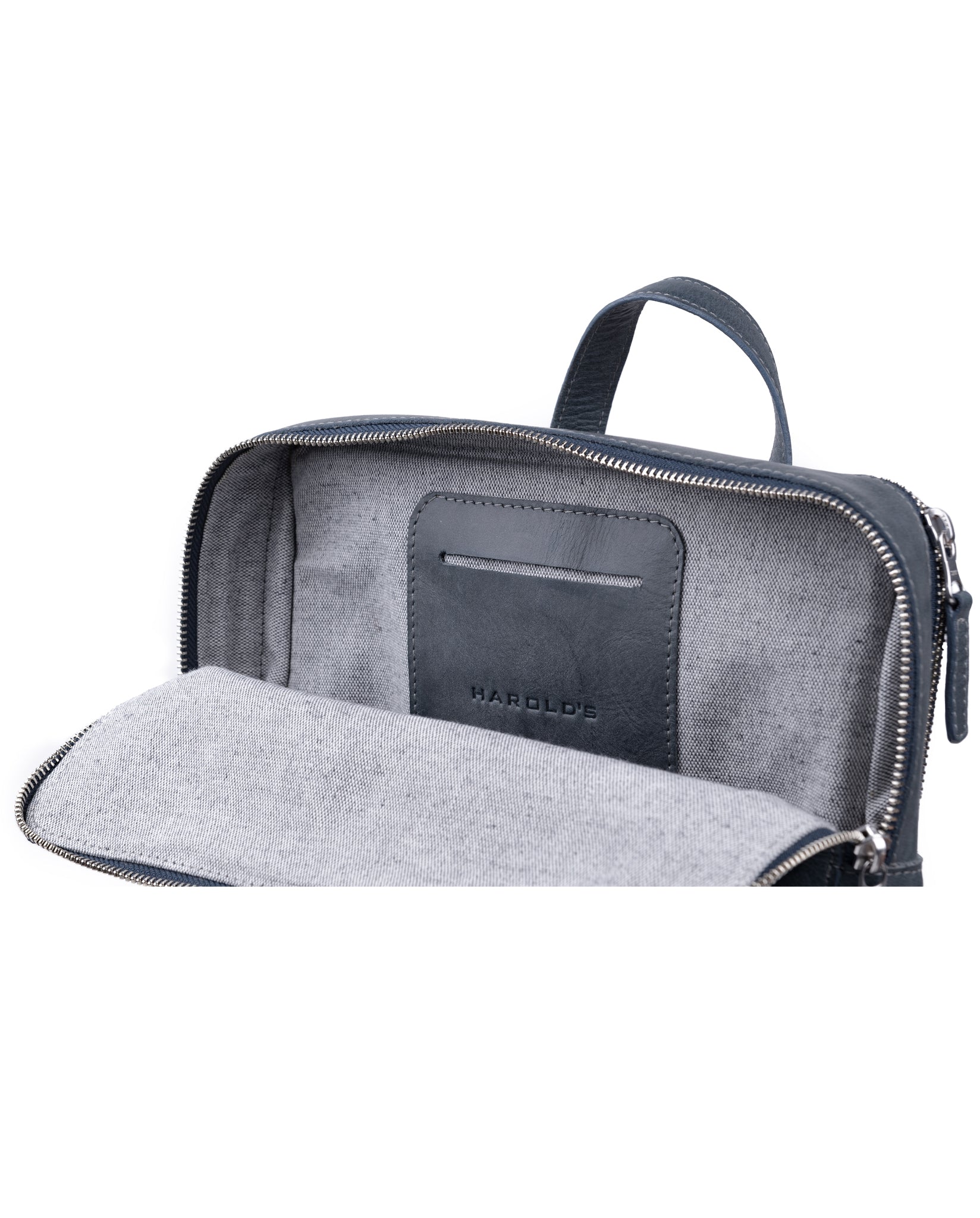 harolds-duo-backpack-notebookrucksack-schwarz-rindleder-leicht image 5