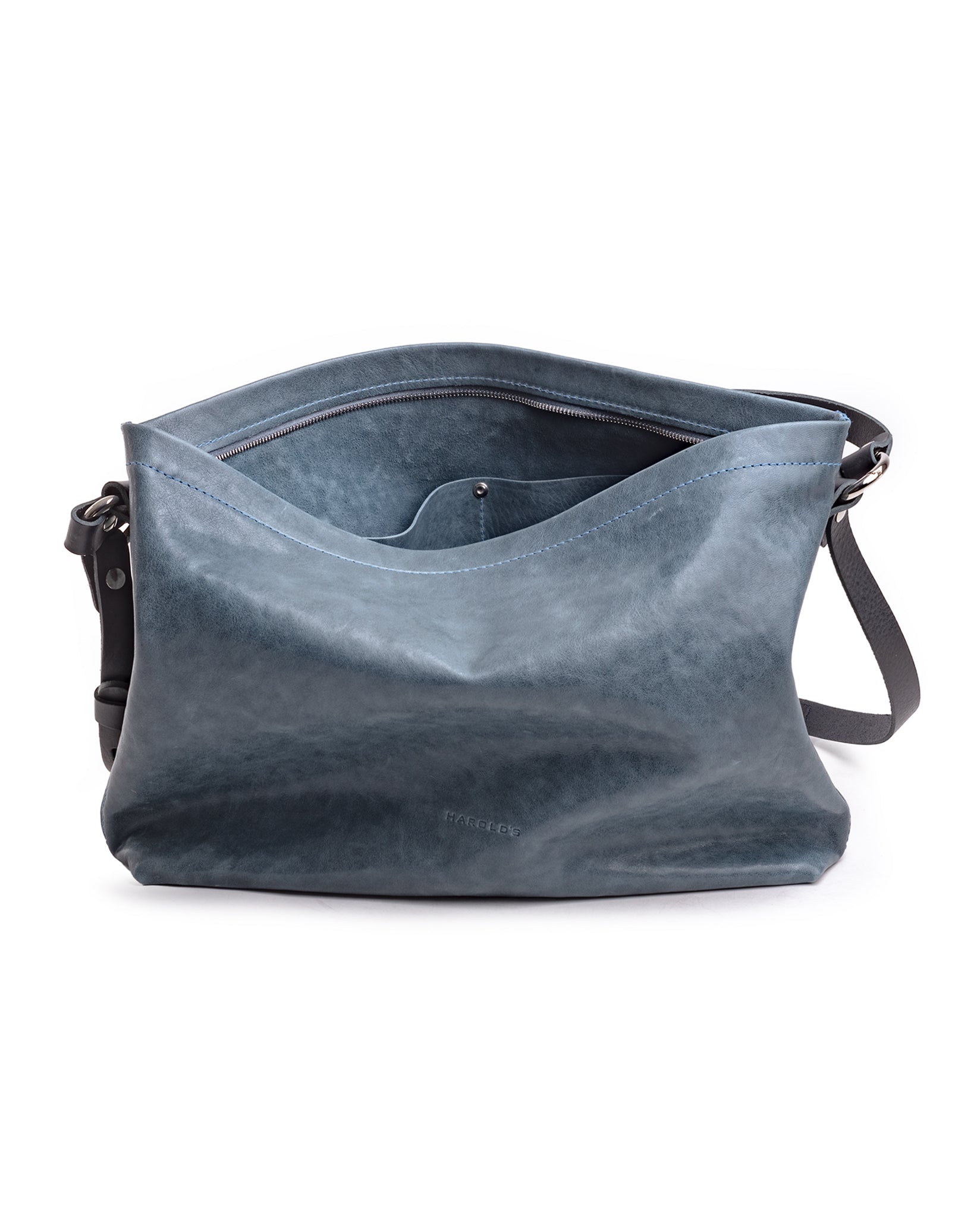 harolds-nabuku-pouch-handtasche-schwarz-nubukleder-leicht image 4