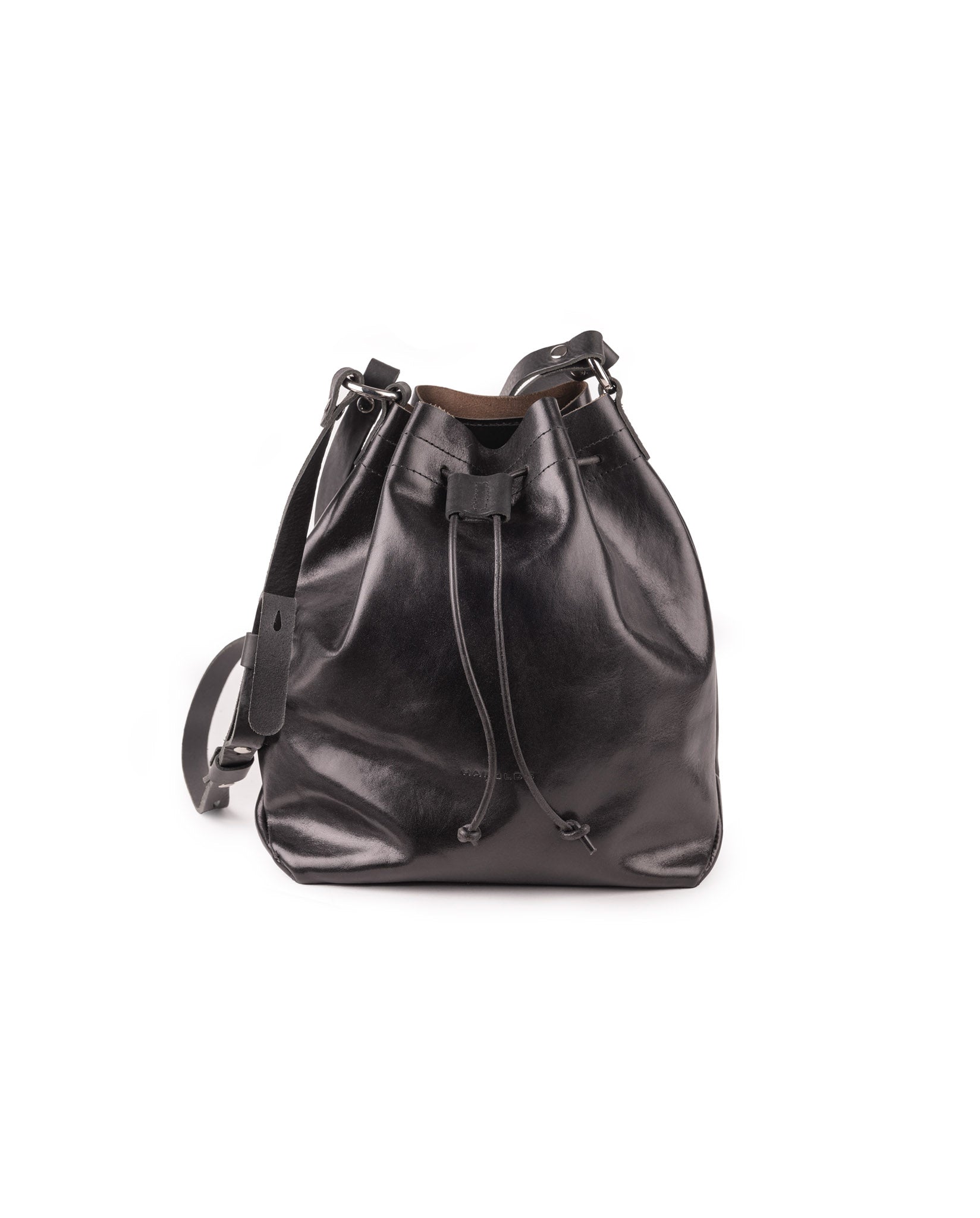 harolds-kraud-paperbag-bucketbag-handtasche-schwarz-leder image 1