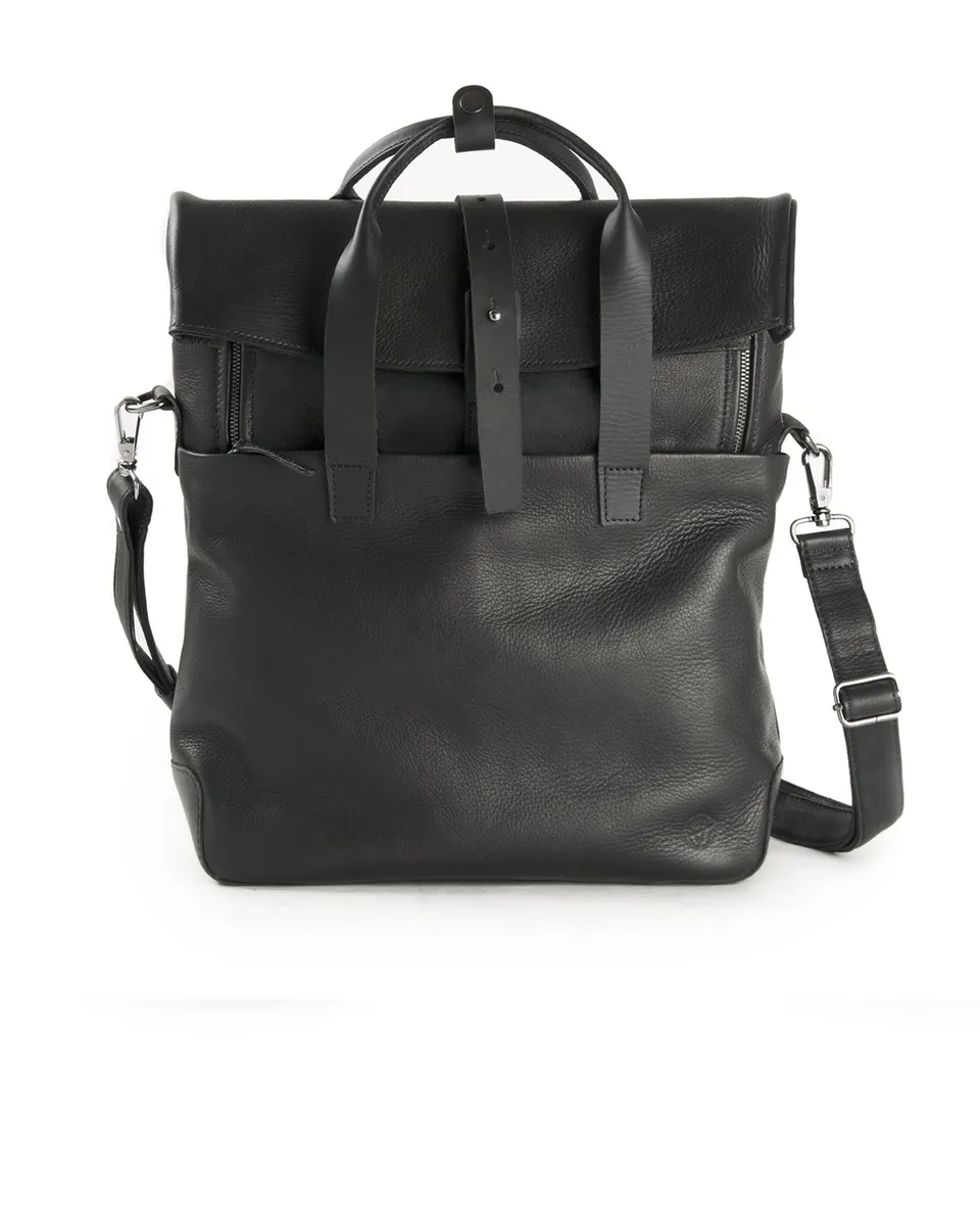 harolds-mount-ivy-backpack-messengerbag-l-rucksack-schwarz-leder image 1