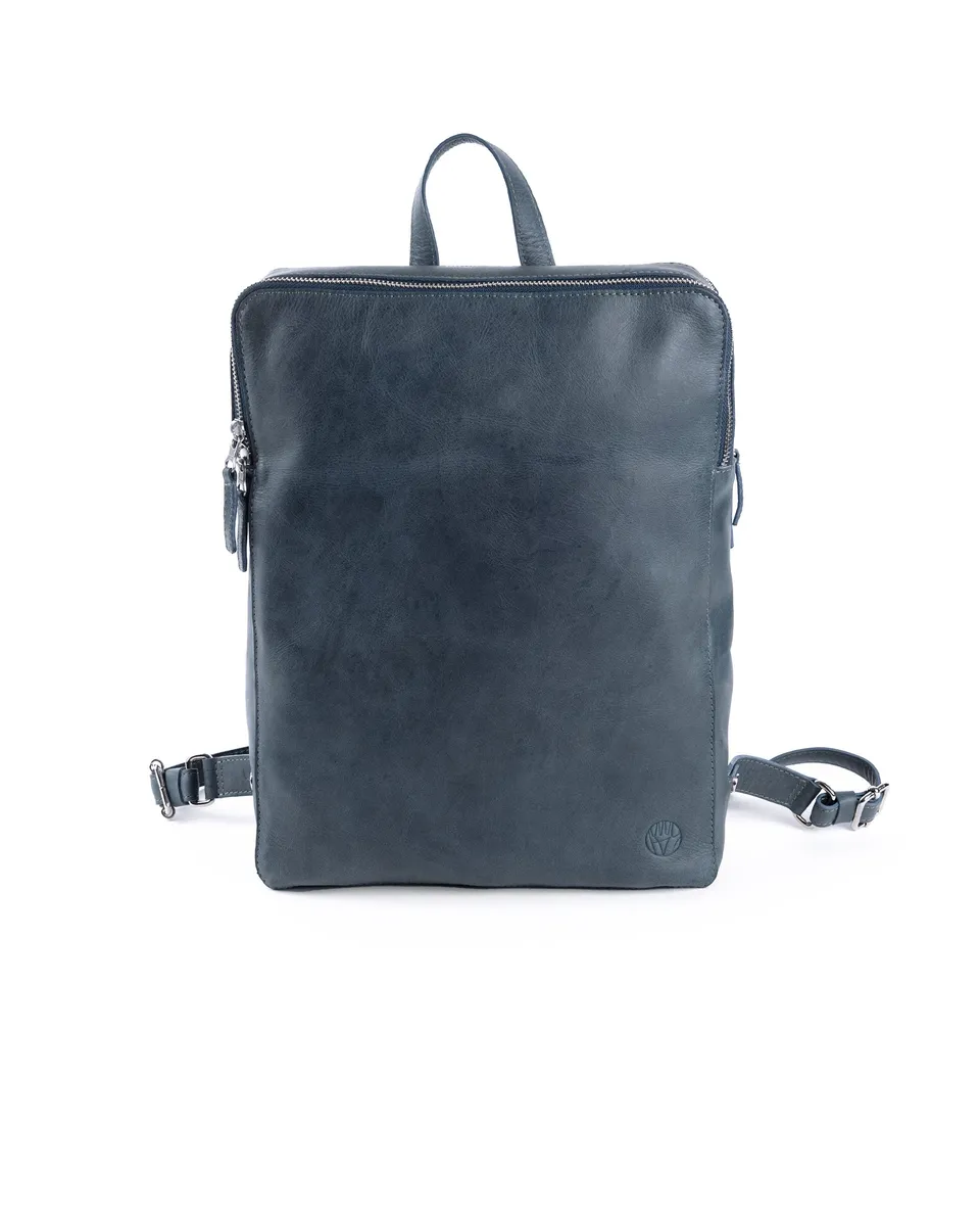 harolds-duo-backpack-notebookrucksack-schwarz-rindleder-leicht image 1