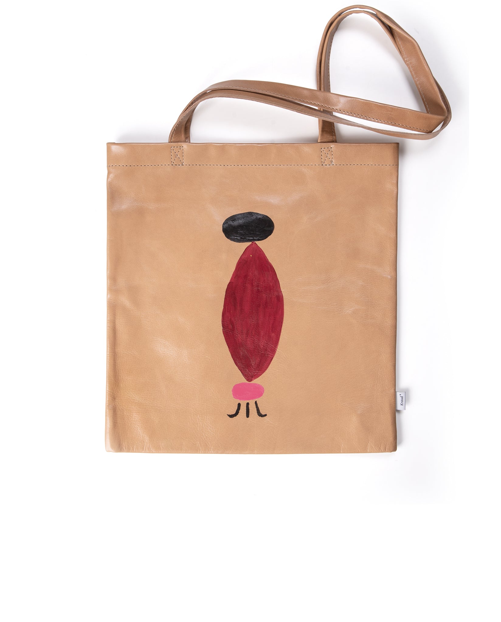 harolds-kraud-leather-fabricbag-shopper-natur1-bemalt image 7
