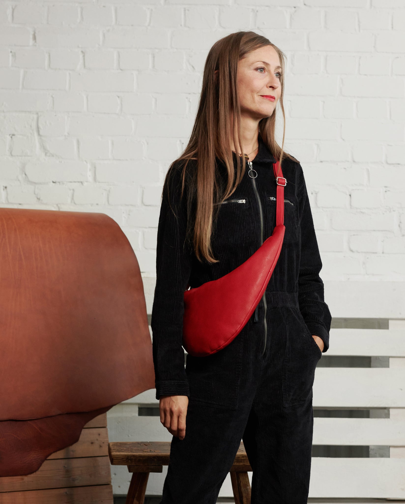 harolds-banan-pouchbag-small-handtasche-leder-schwarz image 2
