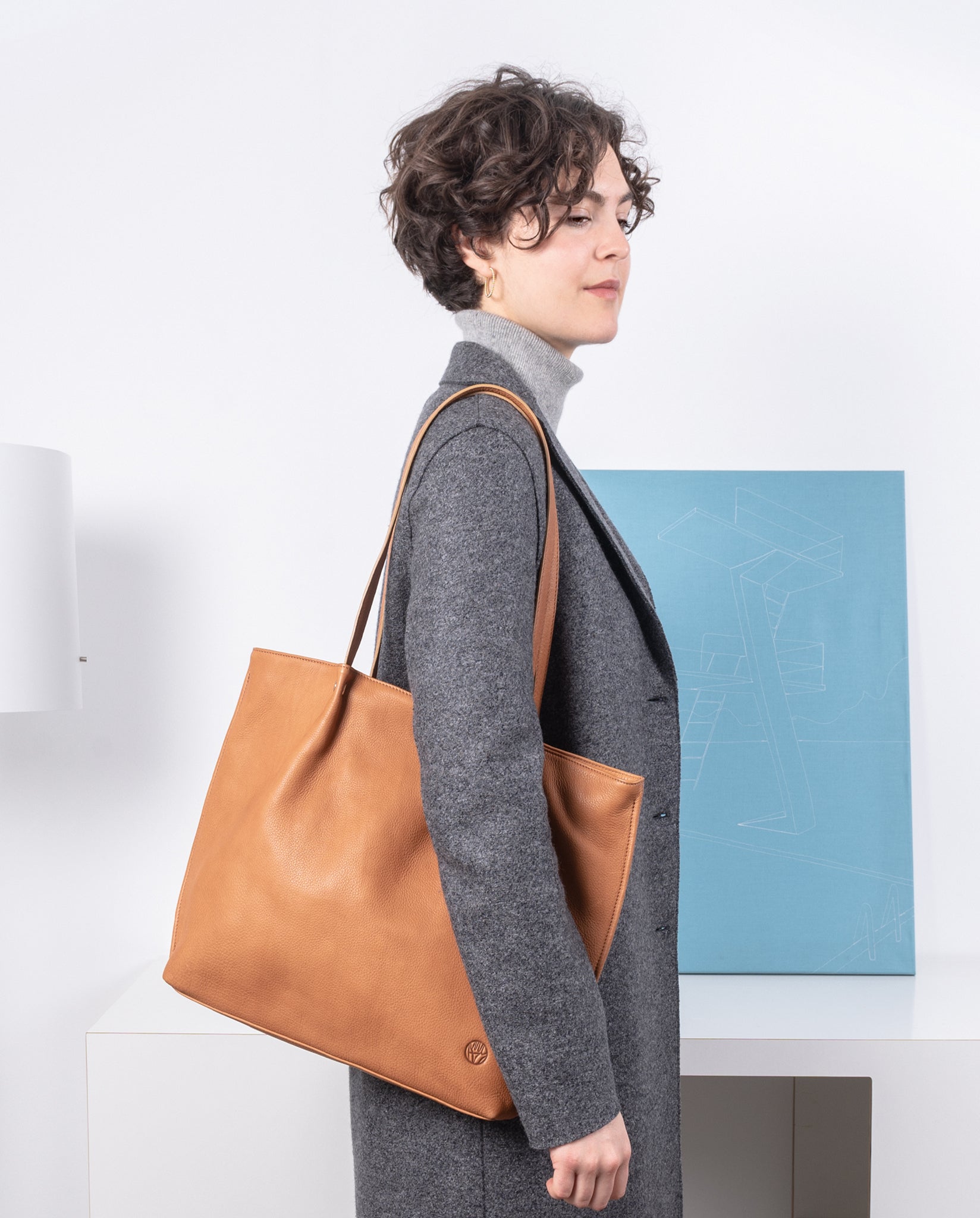 harolds-galore-shopper-handtasche-schwarz-rindleder-gro image 2