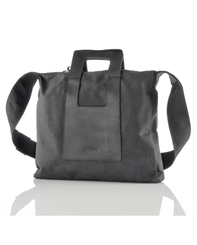harolds-kraud-tentbag-shoppingbag-shopper-schwarz-stoff-leder image 1