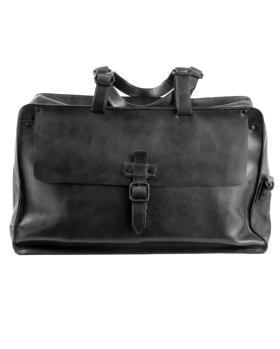 harolds-aberdeen-weekender-reisetasche-schwarz-leder-47cm image 1