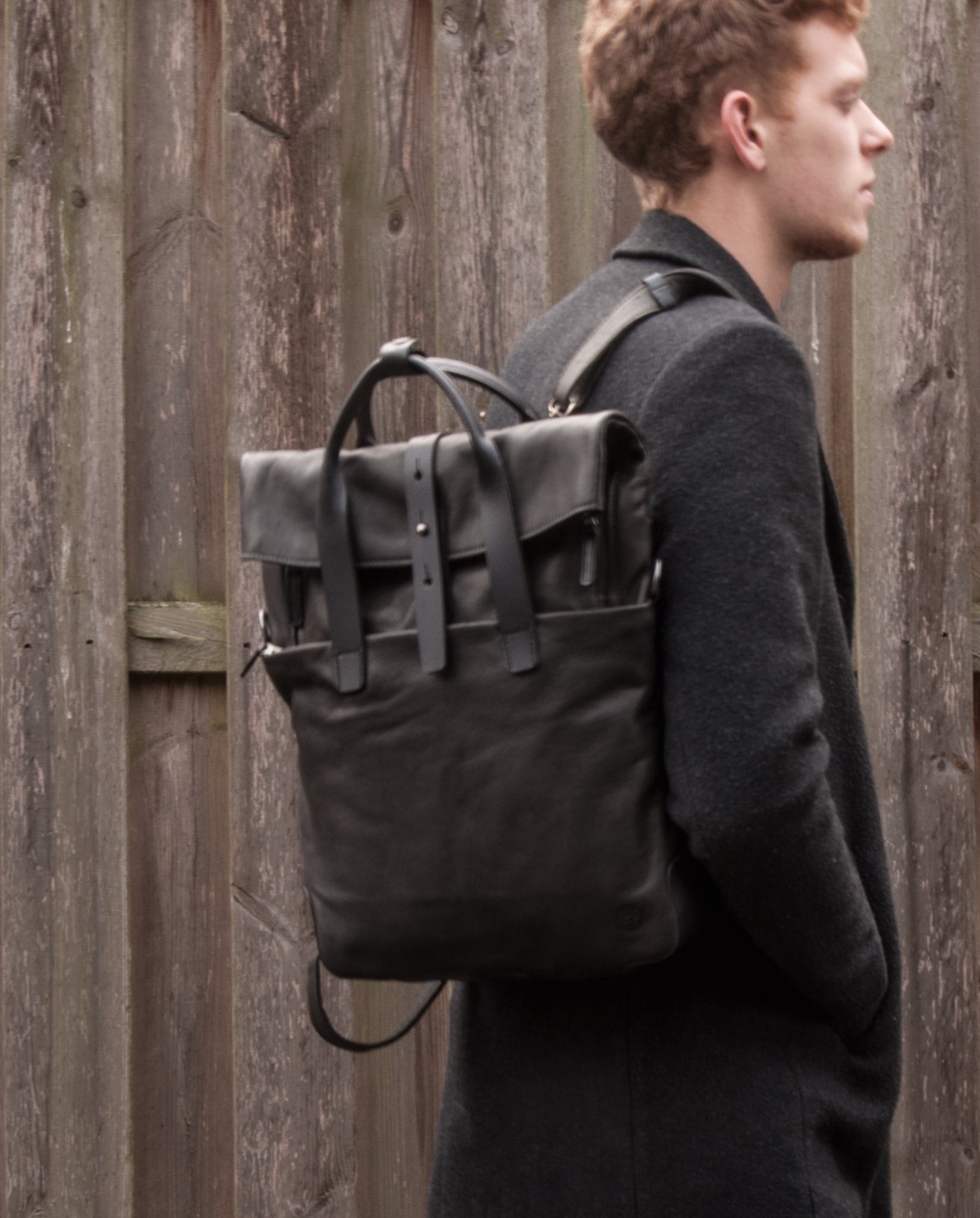 harolds-mount-ivy-backpack-messengerbag-l-rucksack-schwarz-leder image 2
