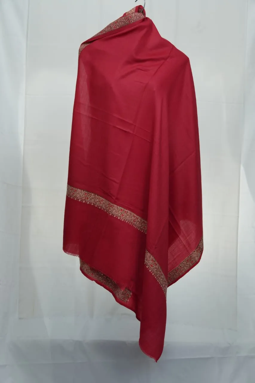 kashmir-arts-pashmina-shawls-pashmina-schal-rot-stickerei image 1