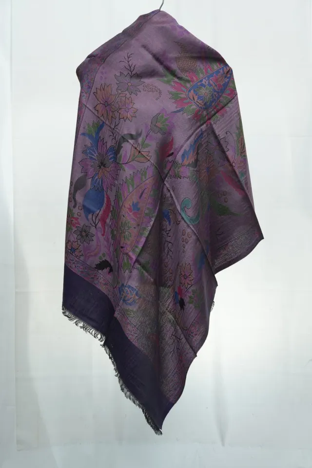 kashmir-arts-pashmina-shawls-pashmina-schal-lila-bunt image 1