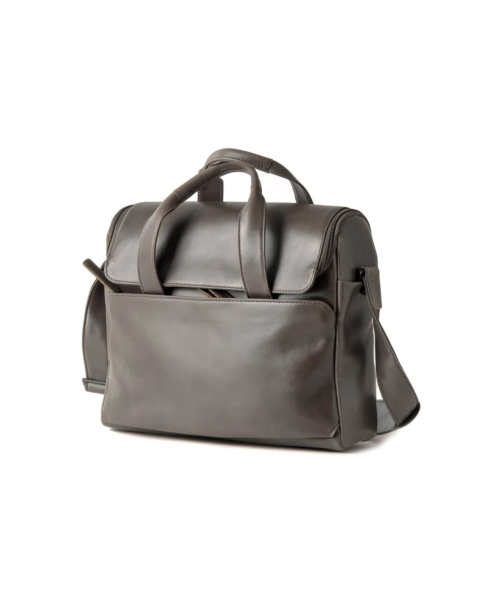 harolds-2in1-notebookbag-13-zoll-laptoptasche-taupe-leder image 1