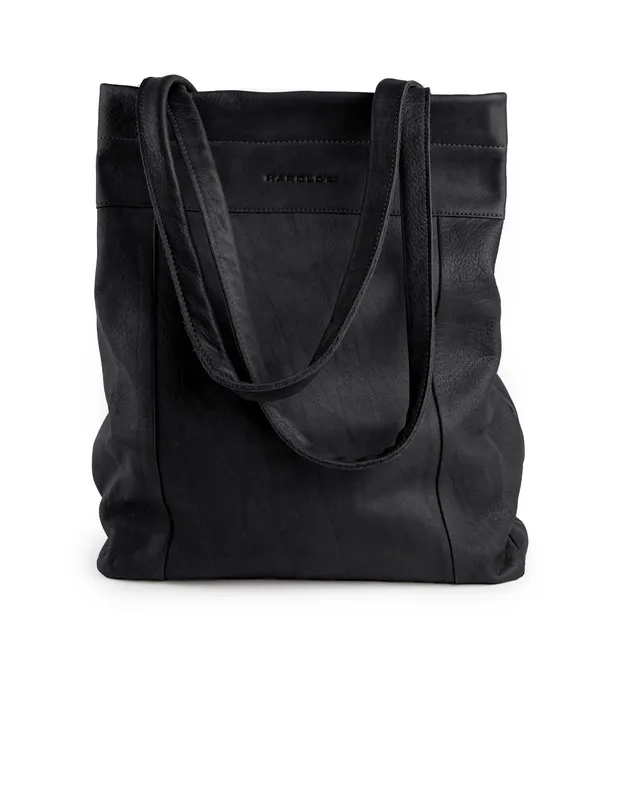 harolds-chacoral-smooth-marktshopper-einkaufstasche-schwarz-leder image 1
