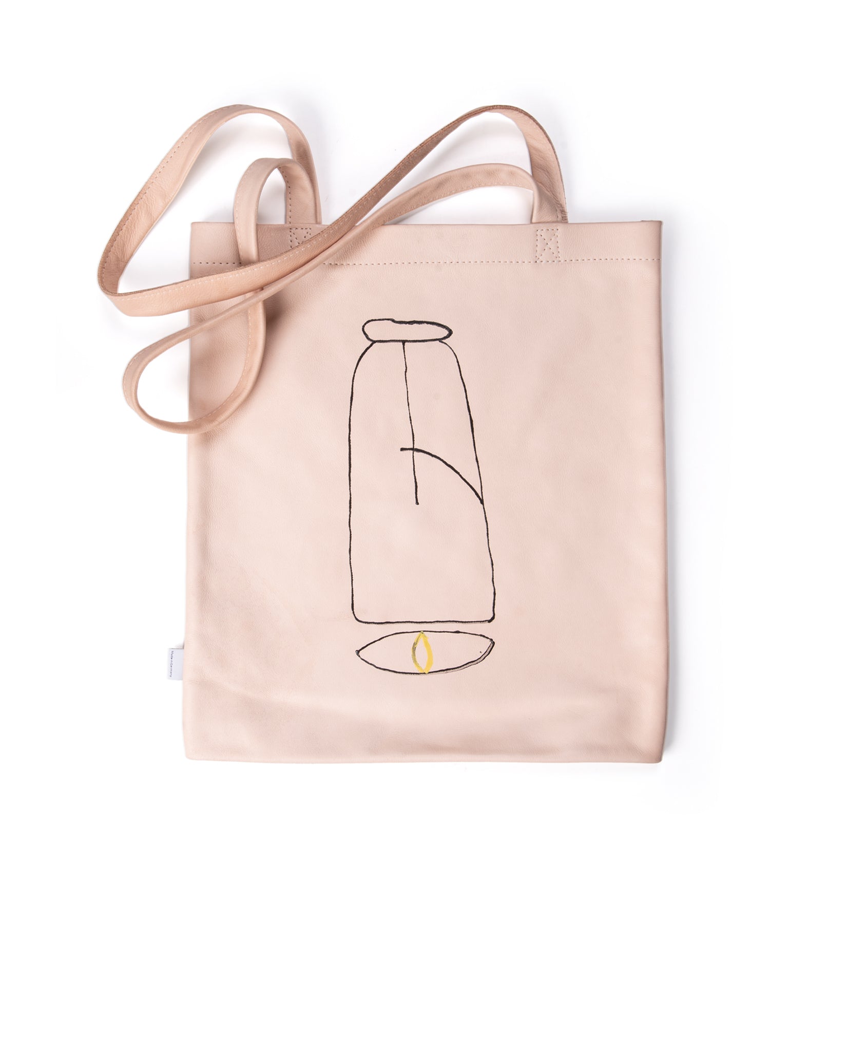 harolds-kraud-leather-fabricbag-shopper-natur1-bemalt image 5