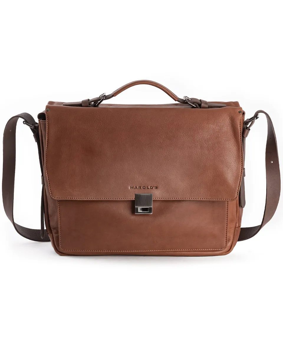 harolds-ivy-lane-notebook-aktentasche-medium-cognac-rindleder image 1