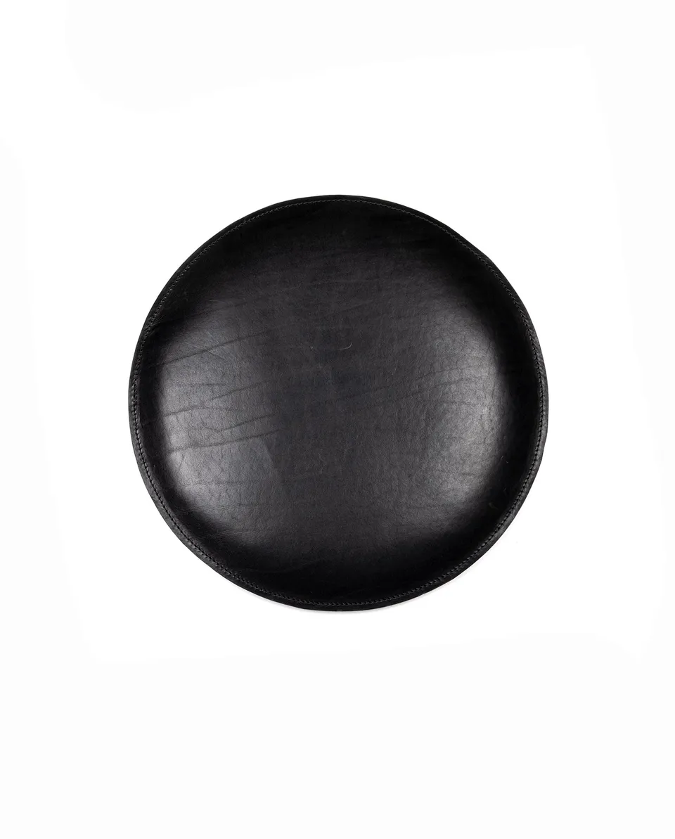 harolds-leather-pad-round-sitzkissen-sattelleder-schwarz image 1