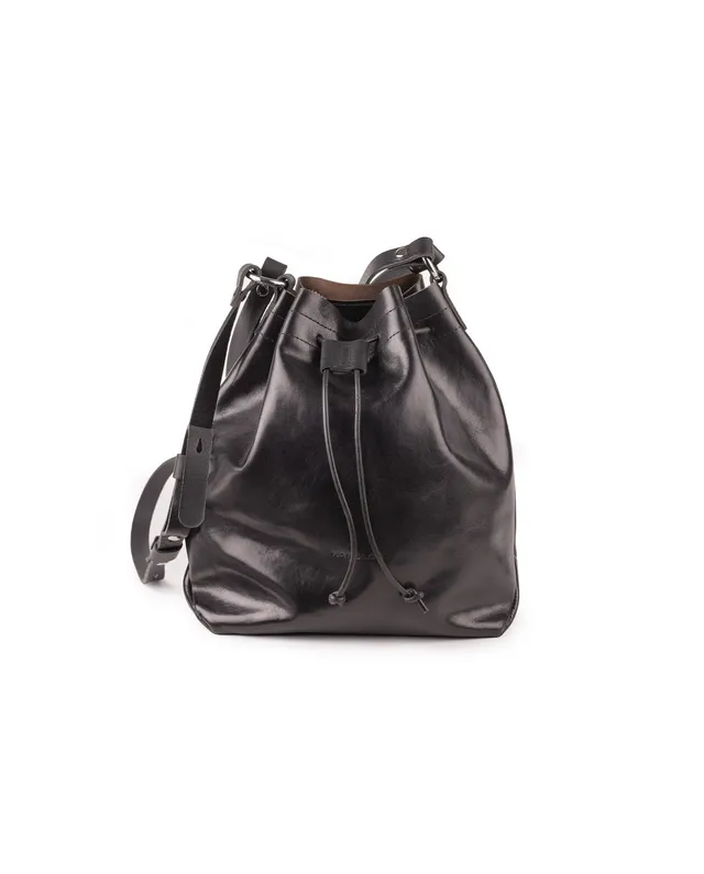 harolds-kraud-paperbag-bucketbag-handtasche-schwarz-leder image 1