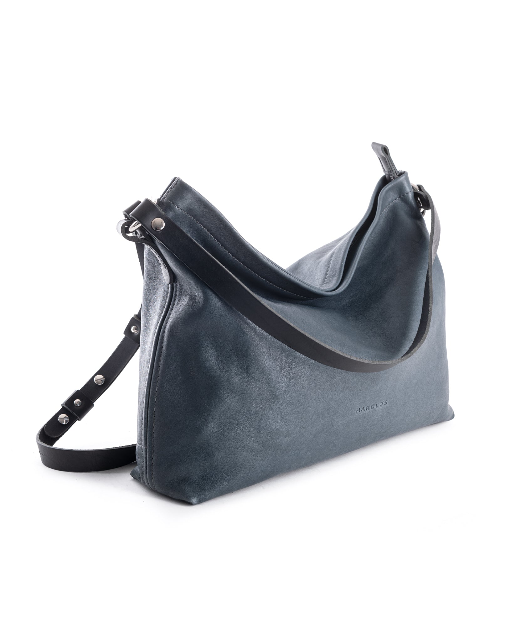 harolds-nabuku-pouch-handtasche-schwarz-nubukleder-leicht image 3