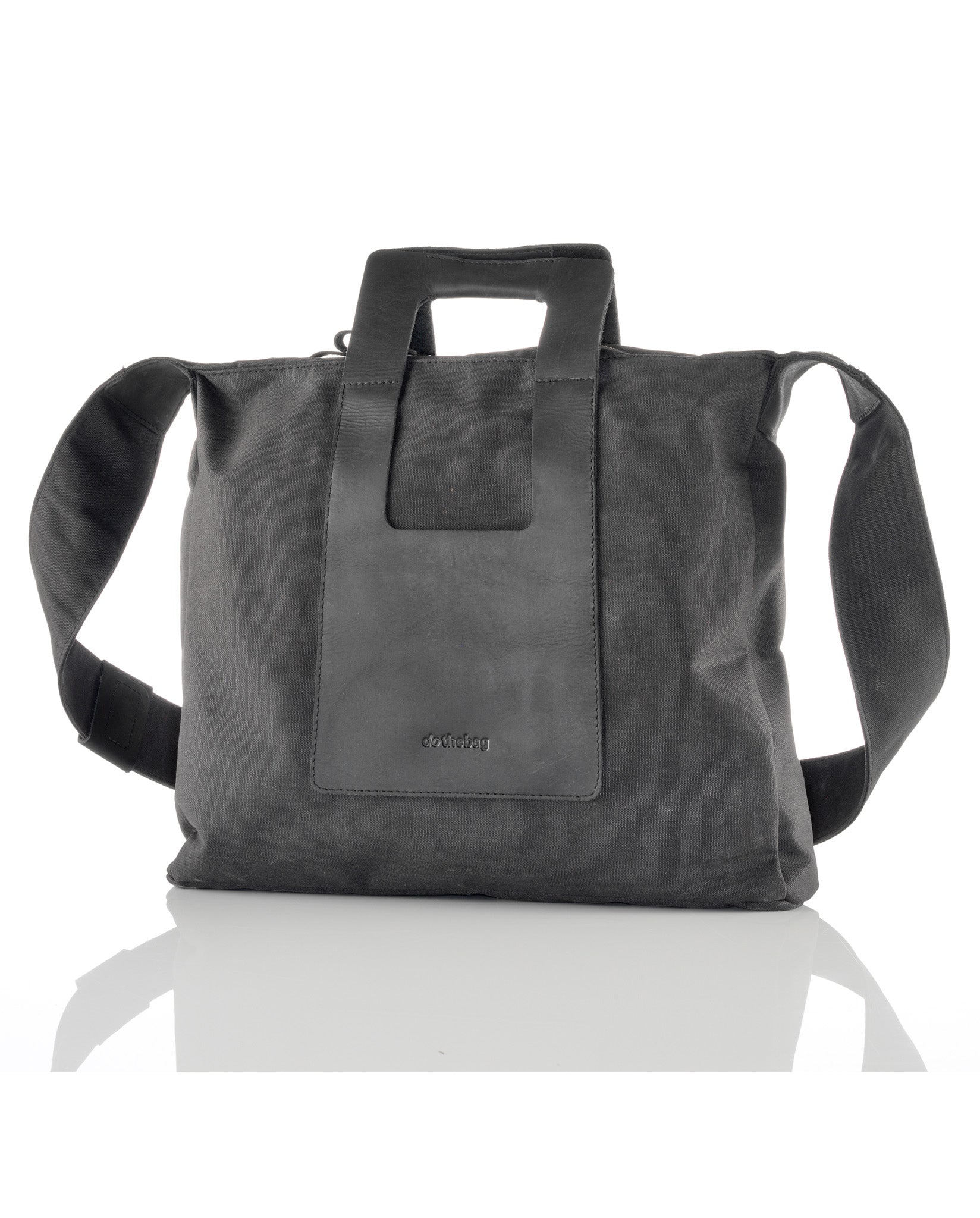 harolds-kraud-tentbag-shoppingbag-shopper-schwarz-stoff-leder image 1